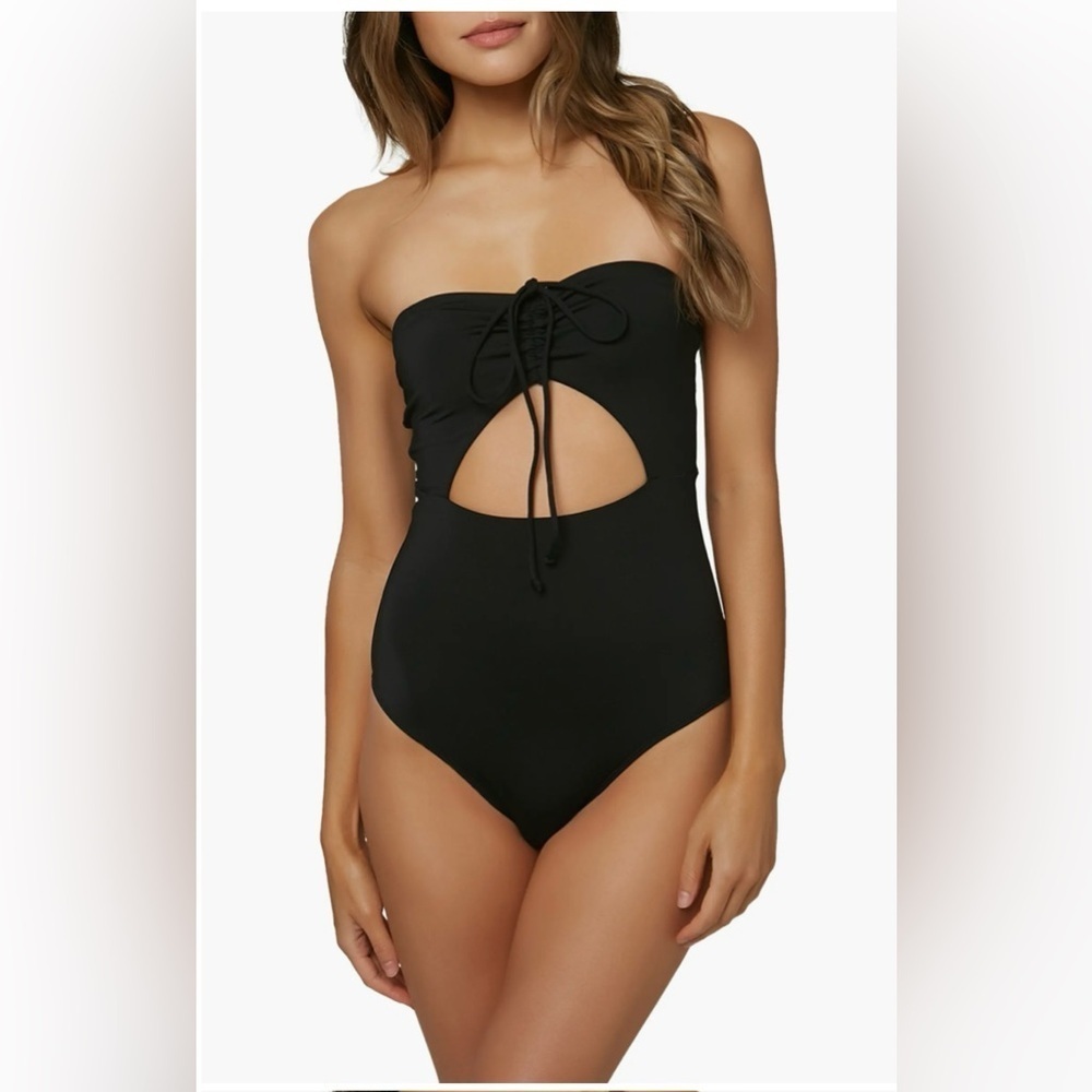 O’Neill Sayulita Saltwater Black One Piece Swimsuit Size S
